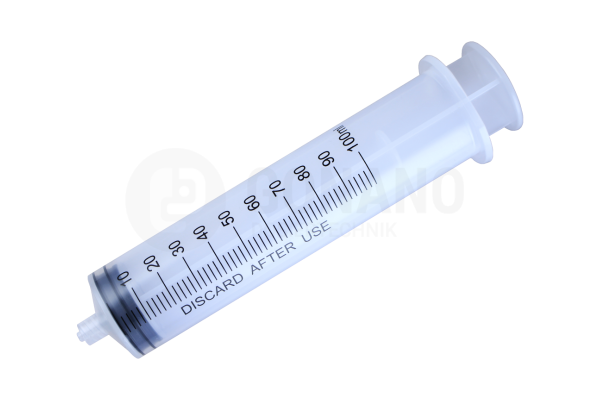 Hand syringe 100ml 3-part LuerLock